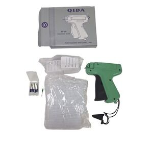 QIDA SF-5S Clothes Tagging Gun Kit with 5 Needles Barbs and Price Tags Green